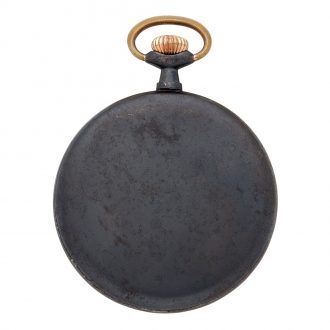 Swiss gunmetal keyless wind lever pocket watch Circa 1900