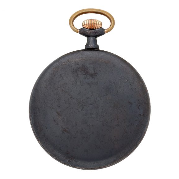 Swiss gunmetal keyless wind lever pocket watch Circa 1900 Swiss gunmetal keyless wind lever pocket watch Circa 1900