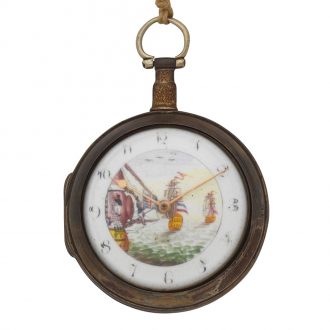 English silver pair cased key wind verge pocket watch Circa 1804