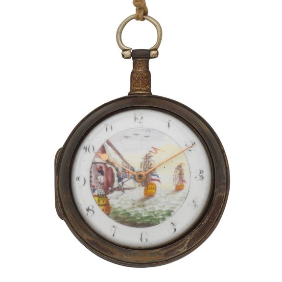 English silver pair cased key wind verge pocket watch Circa 1804