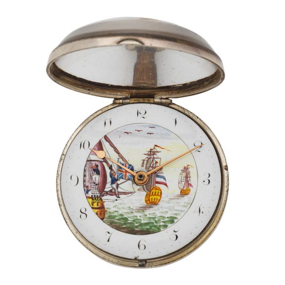 English silver pair cased key wind verge pocket watch Circa 1804 English silver pair cased key wind verge pocket watch Circa 1804