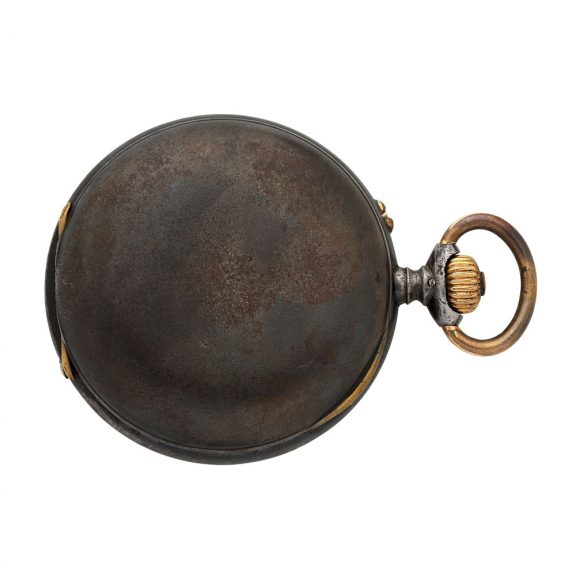Swiss gunmetal digital keyless pocket watch Circa 1930 Swiss gunmetal digital keyless pocket watch Circa 1930