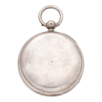 English silver open faced key wind military deck watch Circa 1886