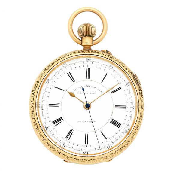 English gold lever watch with stoppable seconds Circa 1902