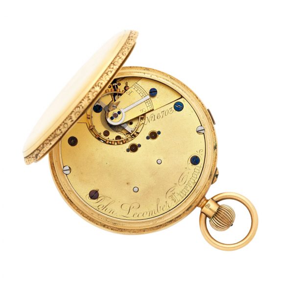 English gold lever watch with stoppable seconds Circa 1902 English gold lever watch with stoppable seconds Circa 1902