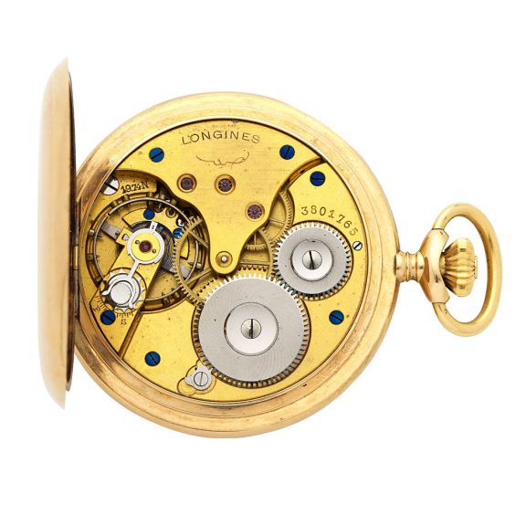 Fine Swiss 14 carat gold keyless lever pocket watch Circa 1919 Fine Swiss 14 carat gold keyless lever pocket watch Circa 1919