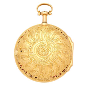 Exceptional English gold half quarter repeating watch Circa 1767