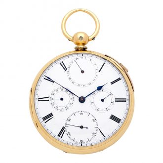 English 18K gold quarter repeating calendar watch Circa 1862