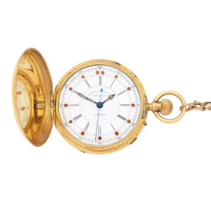 English gold lever watch with stoppable seconds Circa 1882