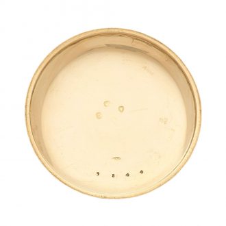 English 18 carat gold half hunting cased keyless watch Circa 1858