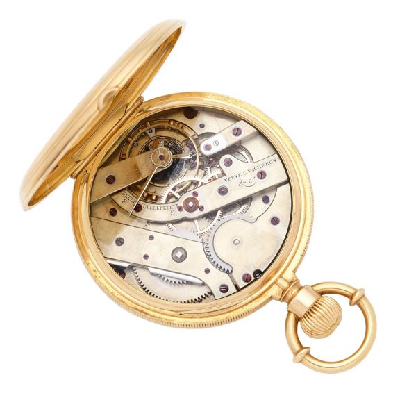 Swiss 18K gold hunting cased keyless lever watch Circa 1870 Swiss 18K gold hunting cased keyless lever watch Circa 1870