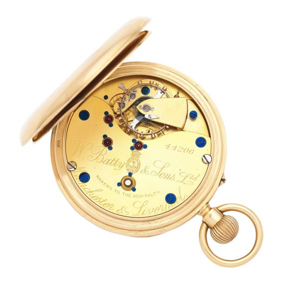 English gold open faced keyless lever pocket watch Circa 1924 English gold open faced keyless lever pocket watch Circa 1924