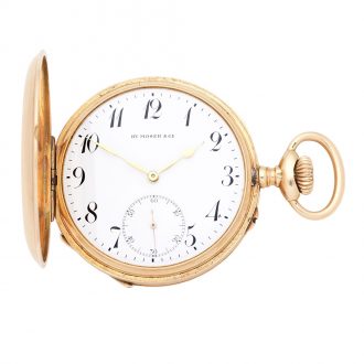 Swiss 14K gold keyless lever gentlemen's watch Circa 1909