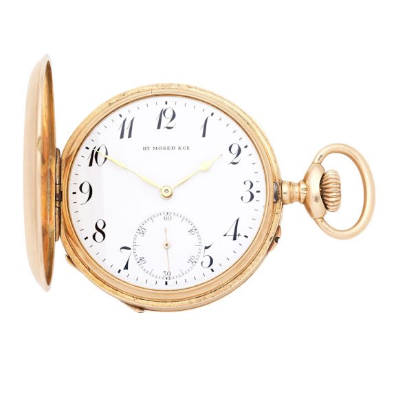 Swiss 14K gold keyless lever gentlemen's watch Circa 1909