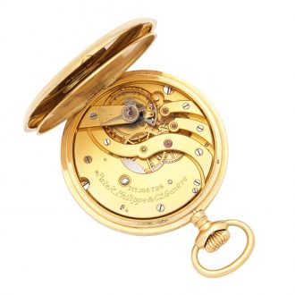 Swiss 18K gold hunting cased keyless lever watch Circa 1918