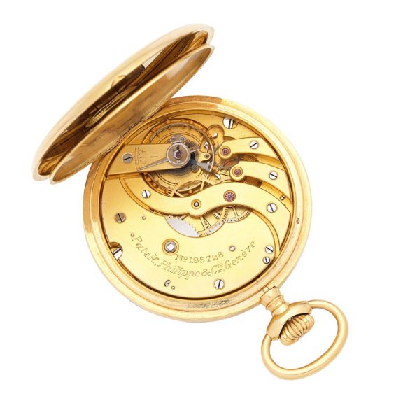 Swiss 18K gold hunting cased keyless lever watch Circa 1918 Swiss 18K gold hunting cased keyless lever watch Circa 1918
