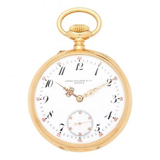 Swiss 18 carat gold open faced lever pocket watch Circa 1900