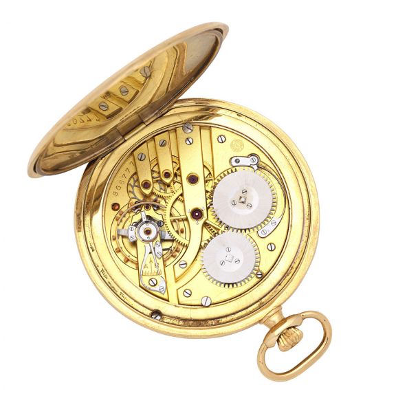 Swiss 14 carat gold open faced keyless lever watch Circa 1924 Swiss 14 carat gold open faced keyless lever watch Circa 1924