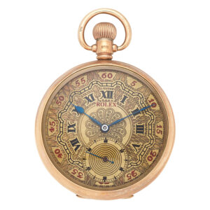 Swiss 9 carat gold open faced lever pocket watch Circa 1928