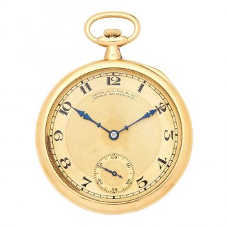 Swiss 18 carat gold open faced lever pocket watch Circa 1915