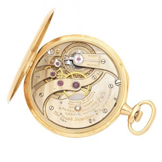 Swiss 18 carat gold open faced lever pocket watch Circa 1915