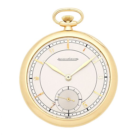 Slim Swiss 18K gold open faced keyless lever watch Circa 1937