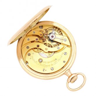 Swiss 18 carat gold open faced lever pocket watch Circa 1918