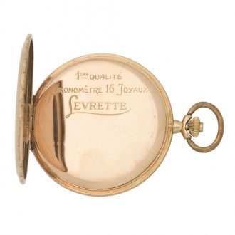 Swiss 14K gold hunting cased keyless lever watch Circa 1920