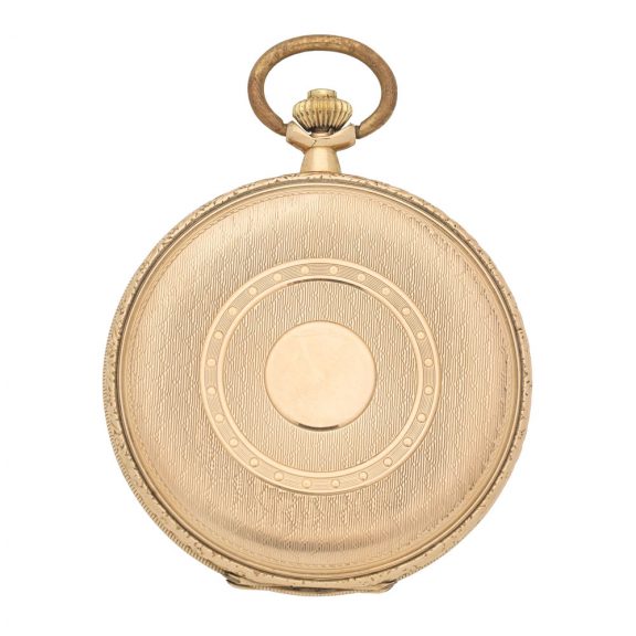 Swiss 14K gold hunting cased keyless lever watch Circa 1920
