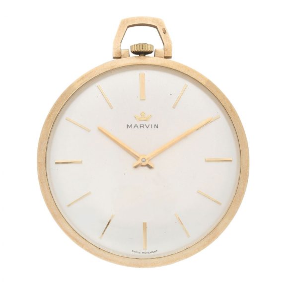 Swiss 9 carat gold open faced keyless lever watch Circa 1976