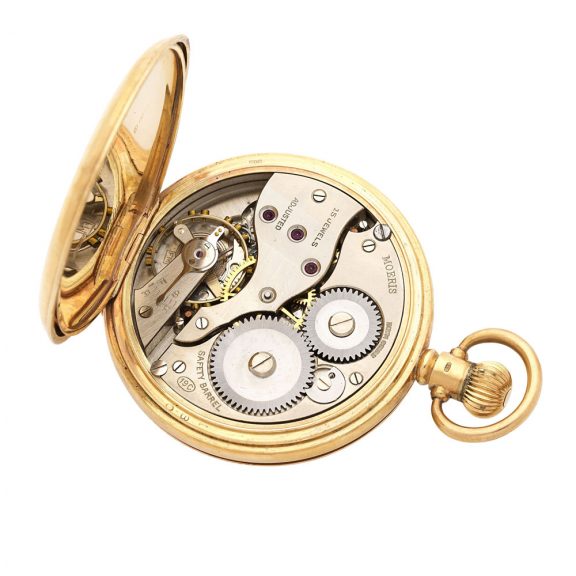 Swiss 9 carat gold half hunting cased lever watch Circa 1955 Swiss 9 carat gold half hunting cased lever watch Circa 1955