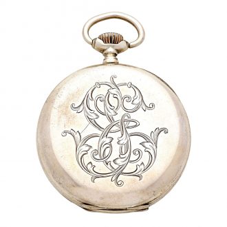 Swiss silver open faced keyless lever pocket watch Circa 1910 Swiss silver open faced keyless lever pocket watch Circa 1910