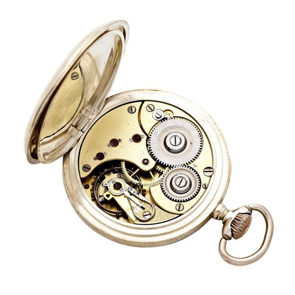 Swiss silver open faced keyless lever pocket watch Circa 1910 Swiss silver open faced keyless lever pocket watch Circa 1910