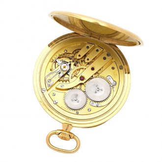 Swiss 9 carat gold open faced keyless pocket watch Circa 1860
