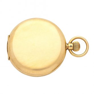 Swiss 18K gold hunting cased keyless lever watch Circa 1912