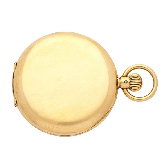 Swiss 18K gold hunting cased keyless lever watch Circa 1912 Swiss 18K gold hunting cased keyless lever watch Circa 1912