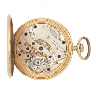Swiss 14 carat gold open faced keyless pocket watch Circa 1930 Swiss 14 carat gold open faced keyless pocket watch Circa 1930