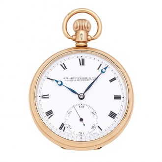 Swiss 9K gold hunting cased keyless lever watch Circa 1927