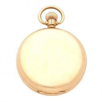 Swiss 9K gold hunting cased keyless lever watch Circa 1927