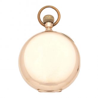 American 10K gold open faced keyless pocket watch Circa 1900
