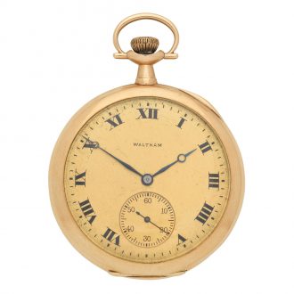 American 14K gold open faced keyless lever watch Circa 1907