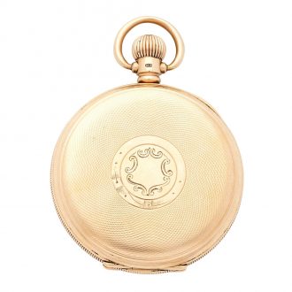 American 9K gold open faced keyless pocket watch Circa 1922