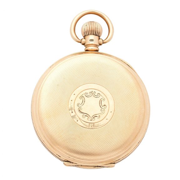 American 9K gold open faced keyless pocket watch Circa 1922
