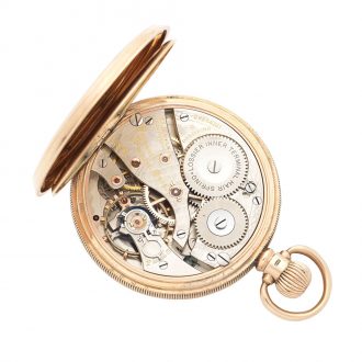 American 9K gold open faced keyless pocket watch Circa 1922