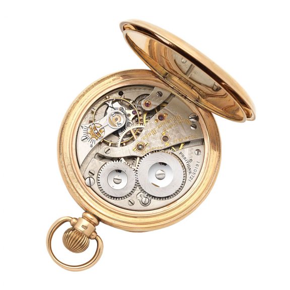 American 9K gold open faced keyless pocket watch Circa 1915 American 9K gold open faced keyless pocket watch Circa 1915