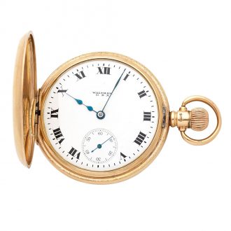 American 9K gold half hunting cased lever watch Circa 1922 American 9K gold half hunting cased lever watch Circa 1922