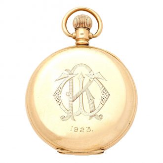 American 9K gold half hunting cased lever watch Circa 1922 American 9K gold half hunting cased lever watch Circa 1922