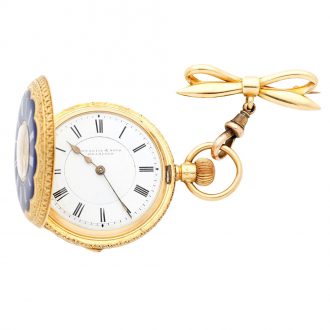 American gold, enamel and diamond set ladies' watch Circa 1891