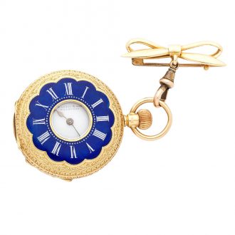 American gold, enamel and diamond set ladies' watch Circa 1891