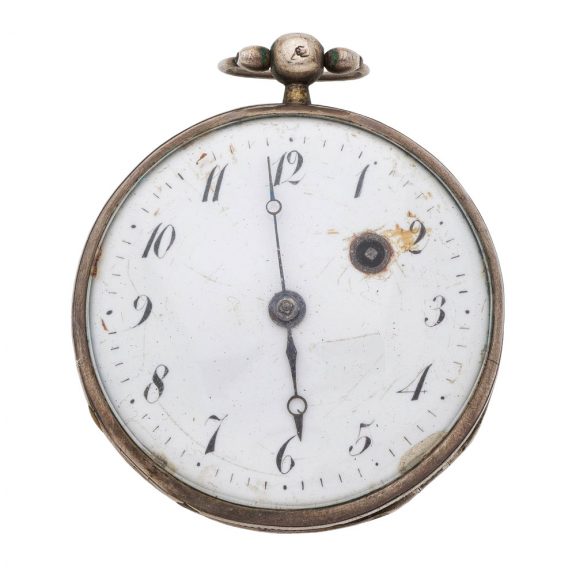 Rare Swiss silver cylinder watch with hidden erotic scene Circa 1780 Rare Swiss silver cylinder watch with hidden erotic scene Circa 1780